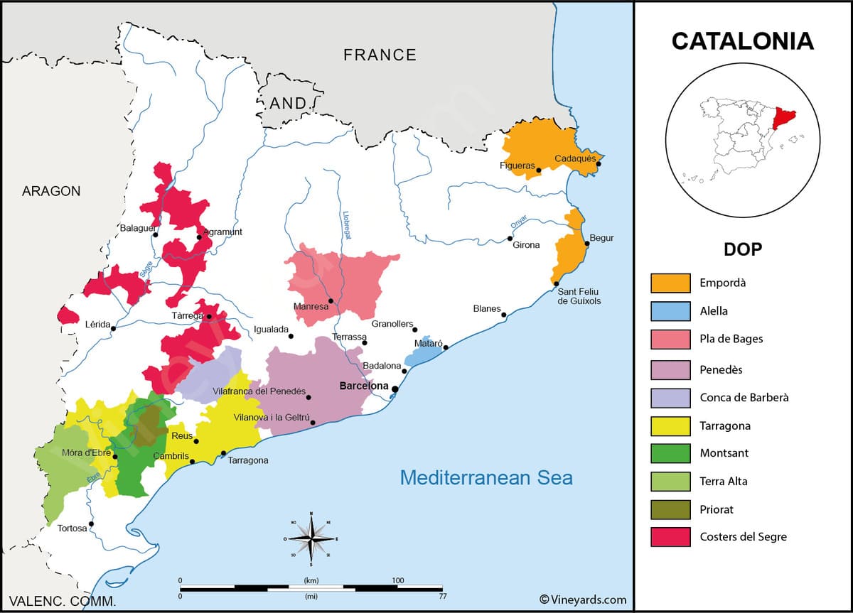 Bản đồ vùng Catalunya