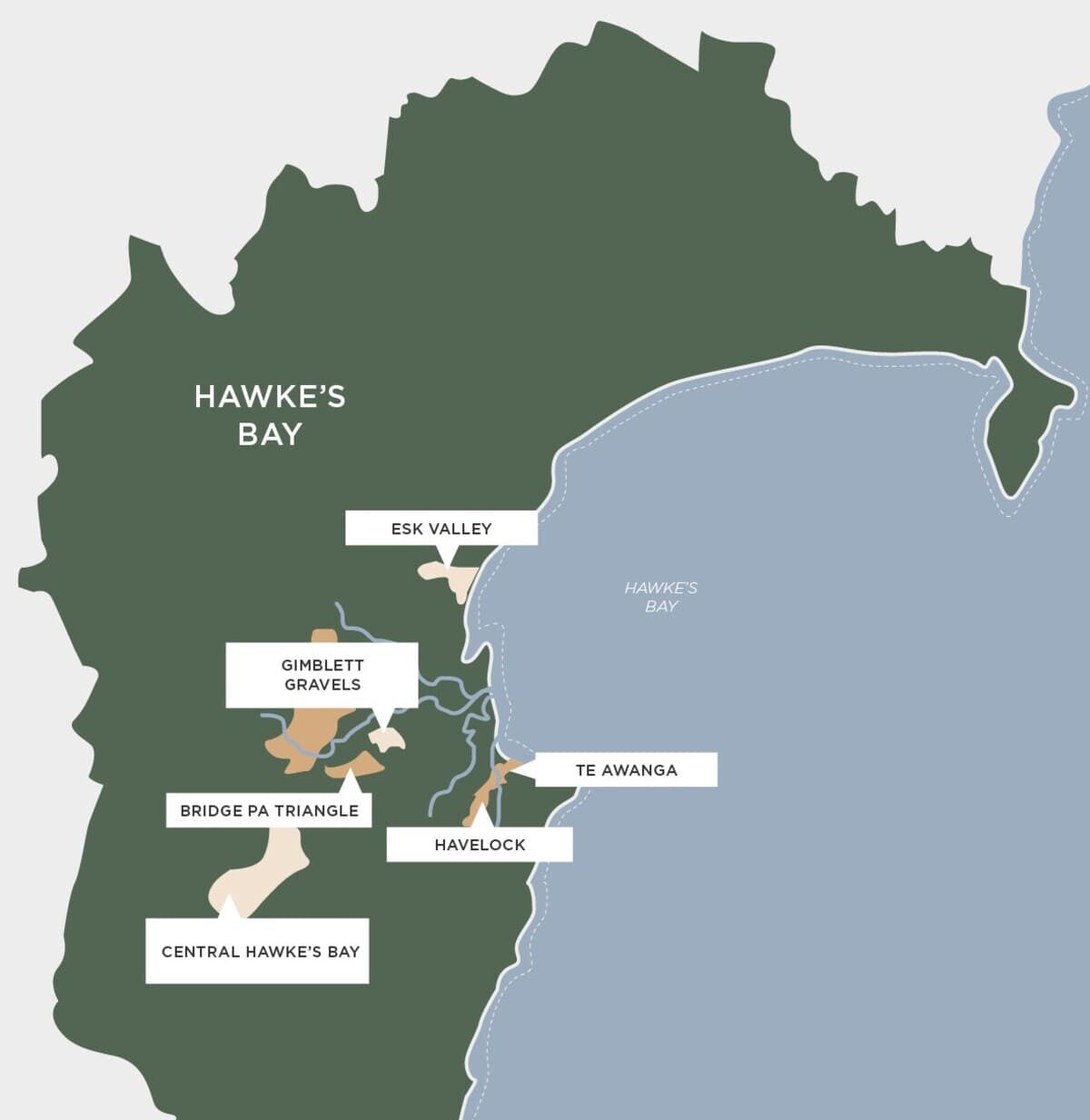 Bản đồ vùng Hawke's Bay