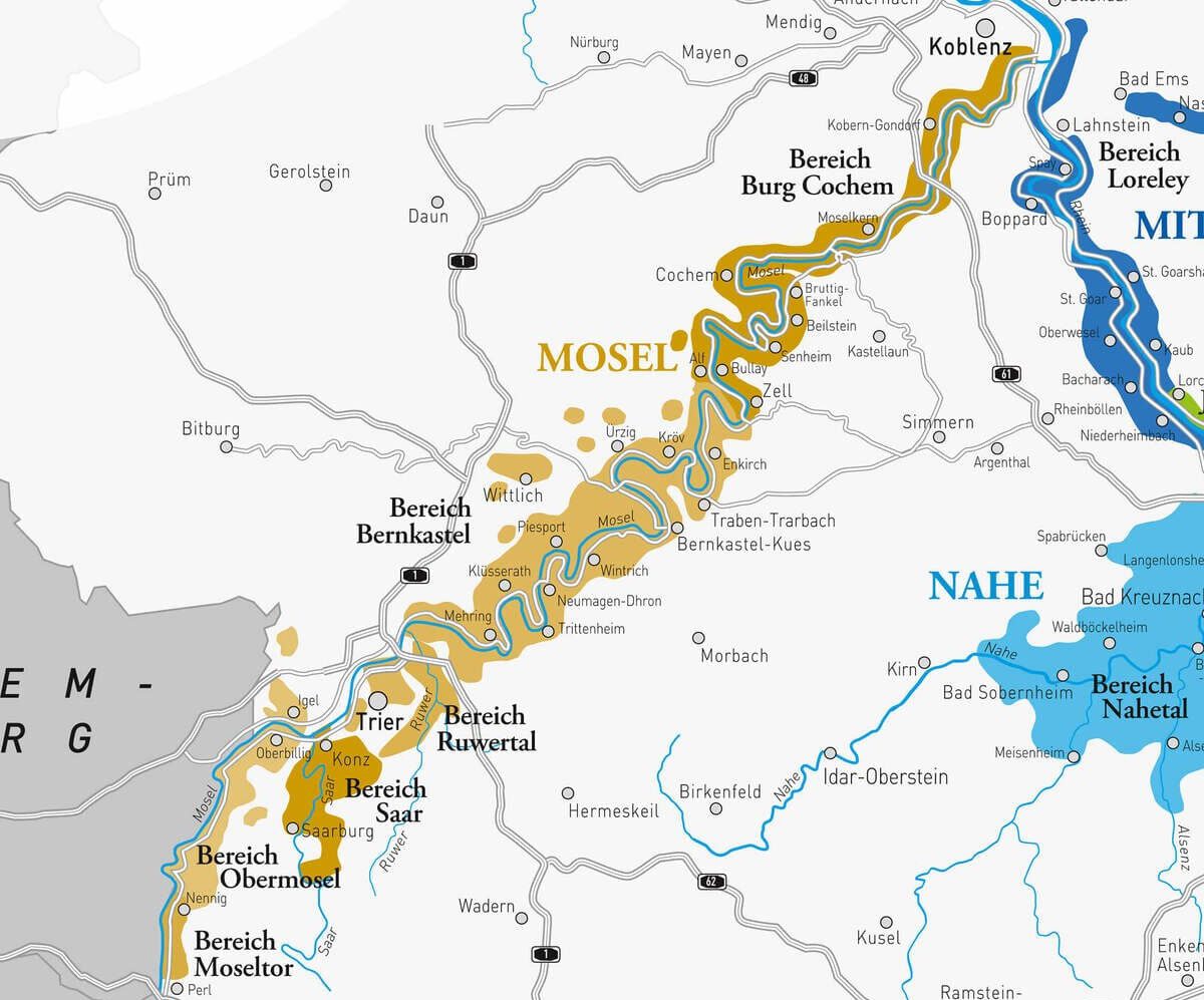 Bản đồ vùng Mosel 