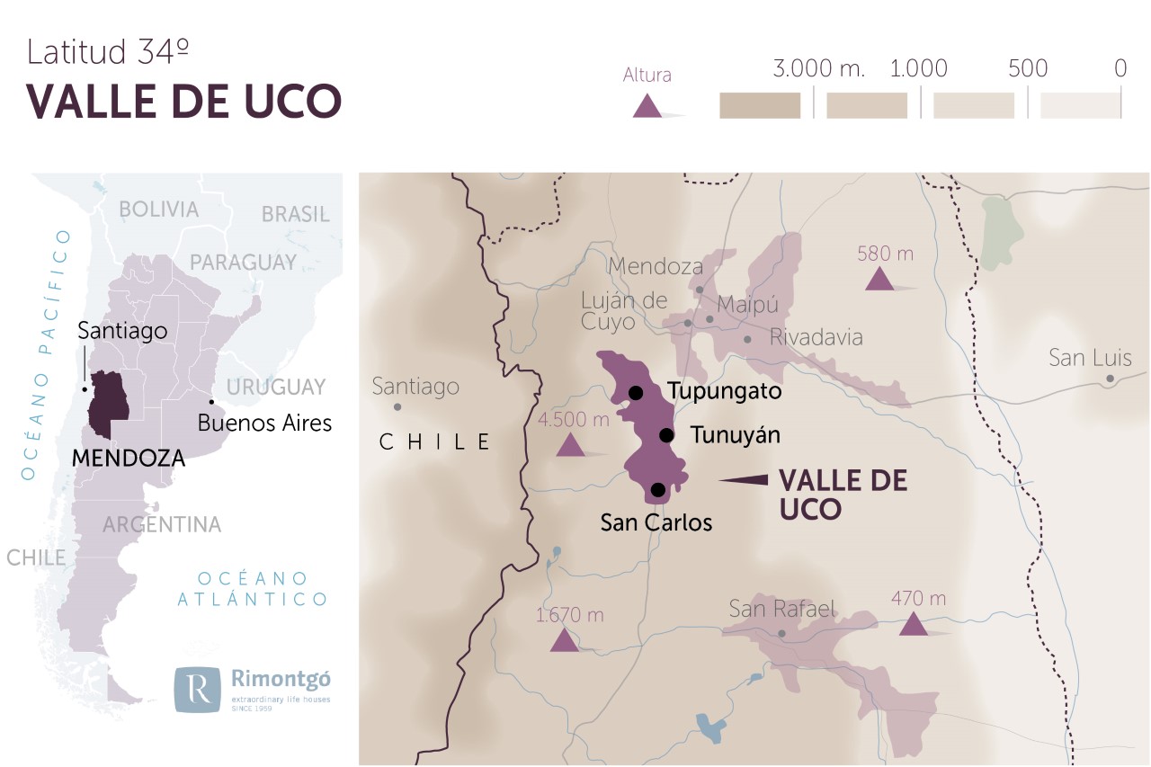 Bản đồ vùng Uco Valley 