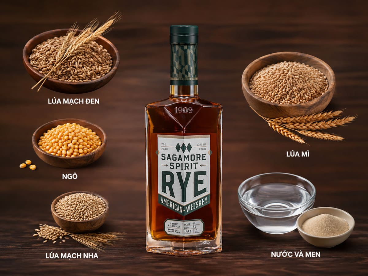 Nguyên liệu của rượu Rye Whiskey Mỹ