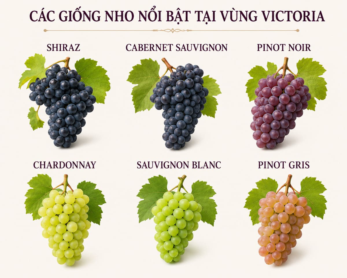 Các giống nho tại Victoria