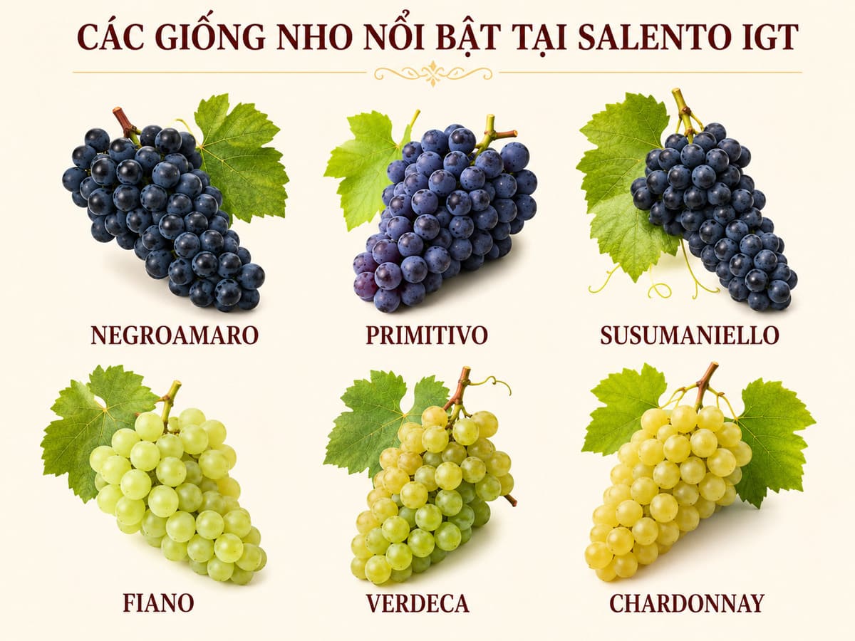 Các giống nho nổi bật tại Salento IGT