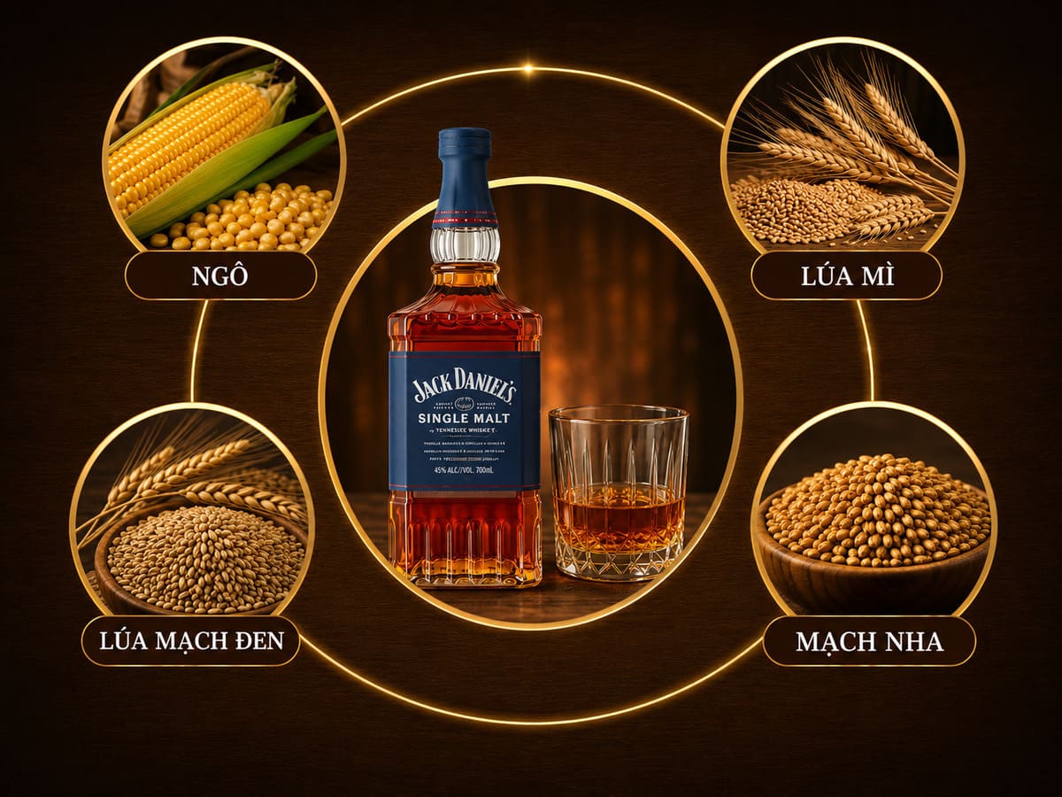 Nguyên liệu sản xuất Whiskey Mỹ 