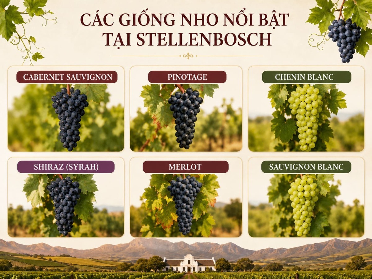 Các giống nho tại Stellenbosch