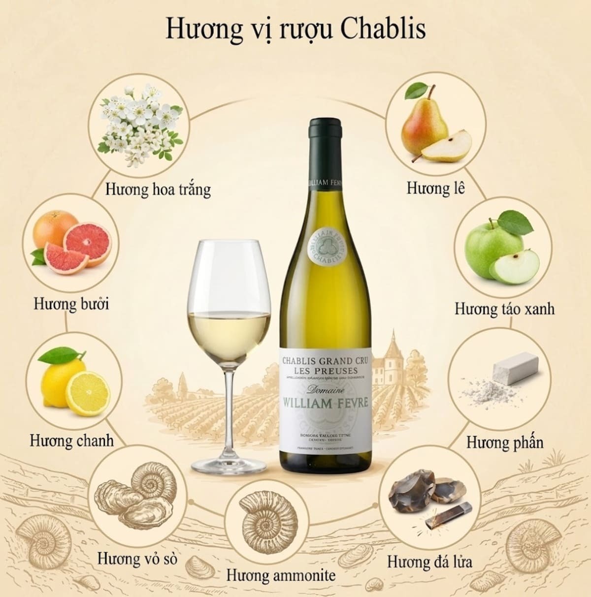 Hương rượu vang Chablis