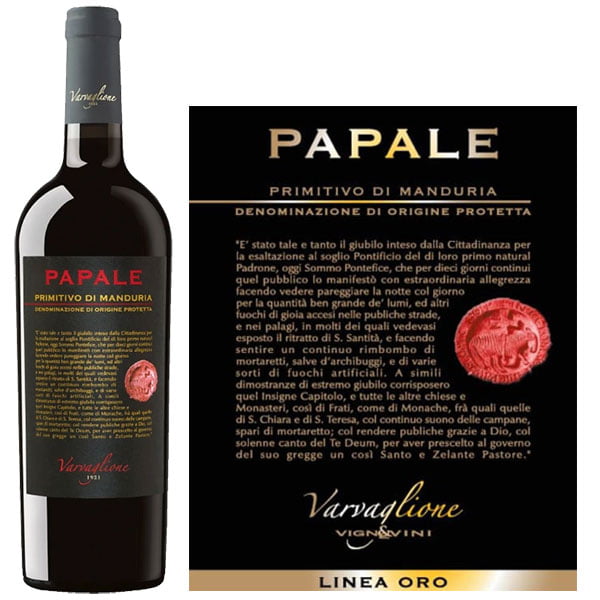 Rượu vang Papale Primitivo
