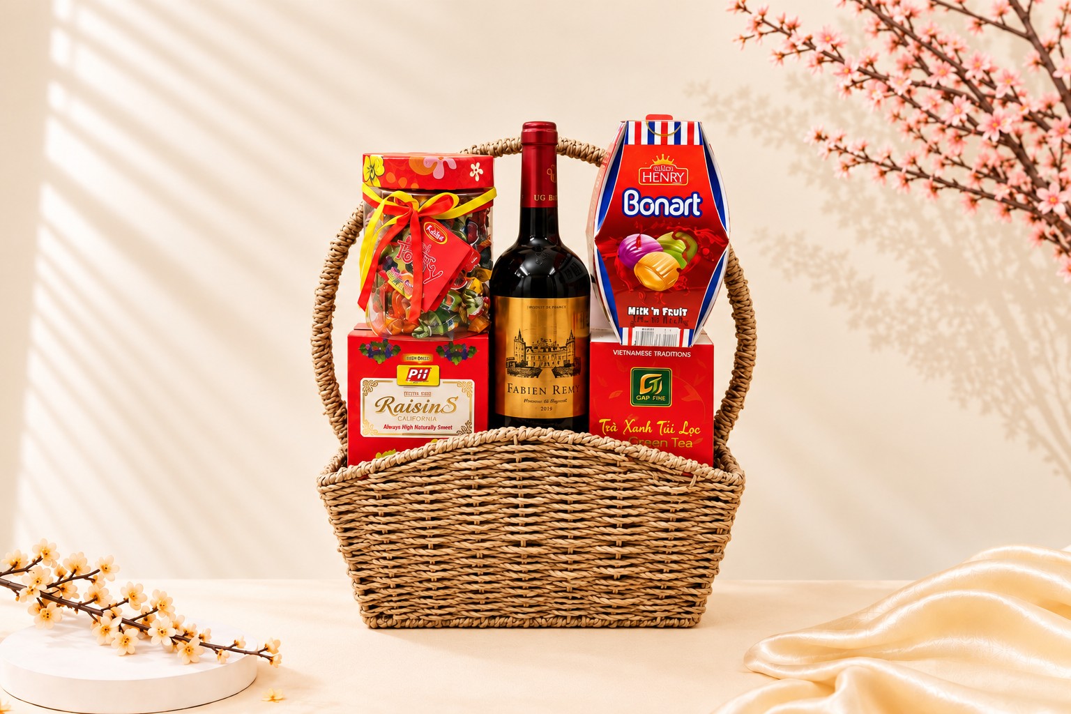 Giỏ Quà Tết Gia Đình GQT2104 | WineVN