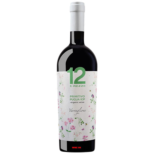 Rượu Vang 12 E Mezzo Primitivo Puglia Organic