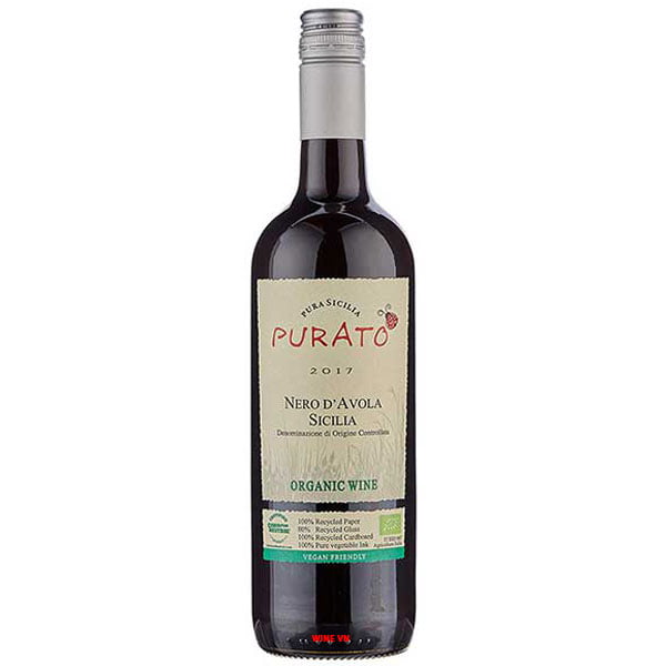 Rượu Vang Ý Purato Nero D’Avola Organic
