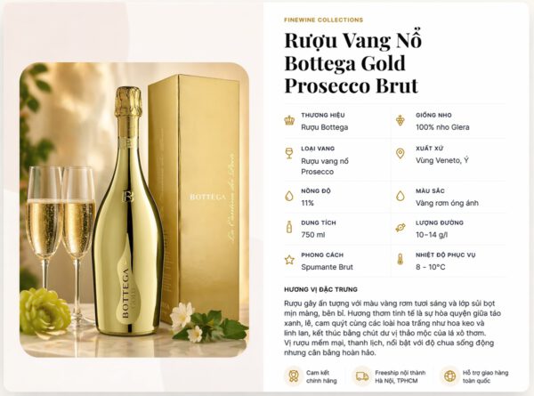 Thông tin Bottega Gold Prosecco Spumante