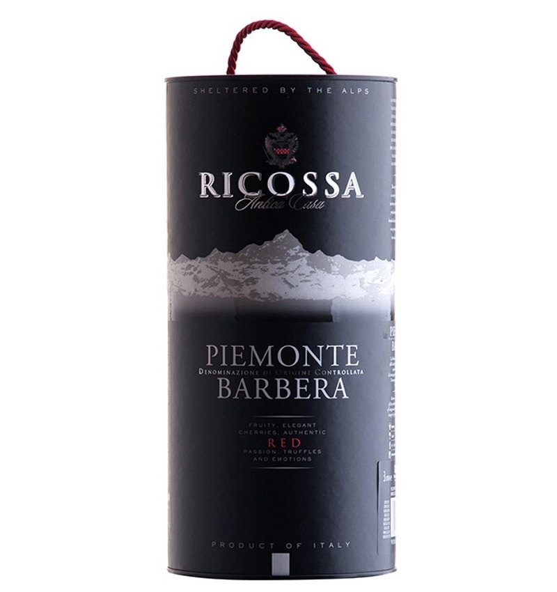 rượu vang bịch Ricossa Piemonte Barbera 3L