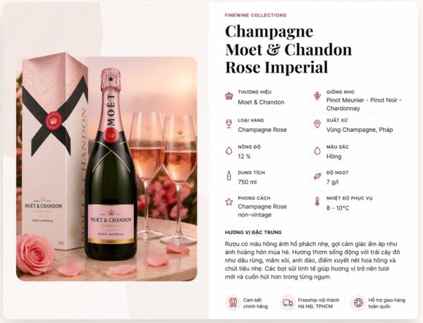 Thông Tin Champagne Moet & Chandon Rose Imperial