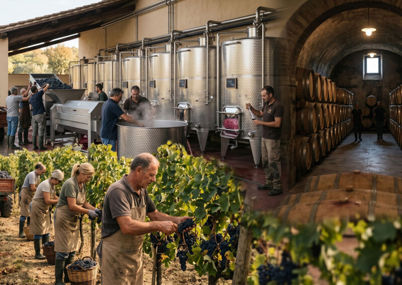 Quy trình sản xuất rượu vang