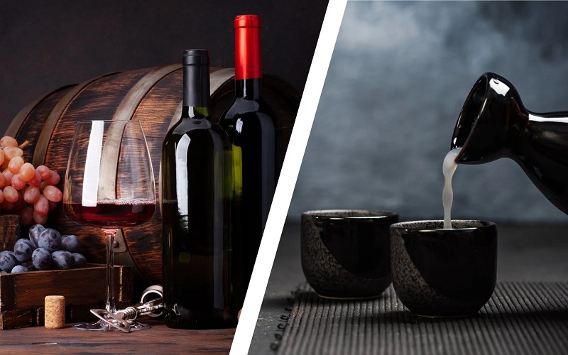 So sánh rượu vang và rượu Sake