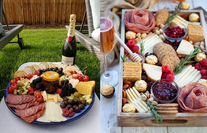 Champagne uống với Charcuterie Board