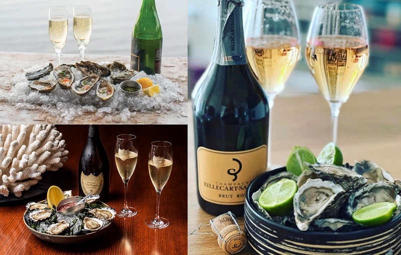 Champagne kết hợp với Hàu