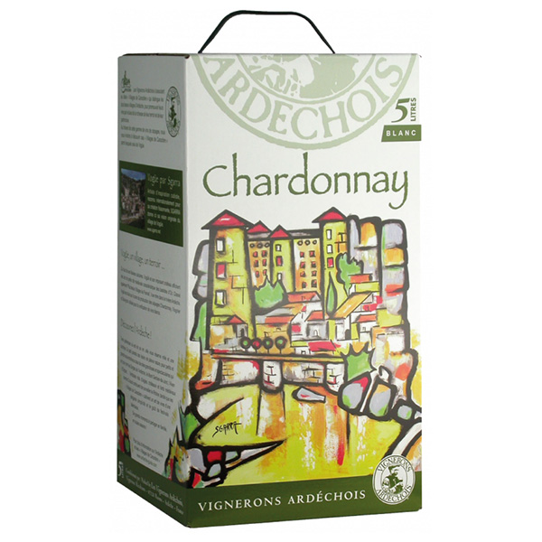 Rượu Vang Bịch Vignerons Ardechois Chardonnay