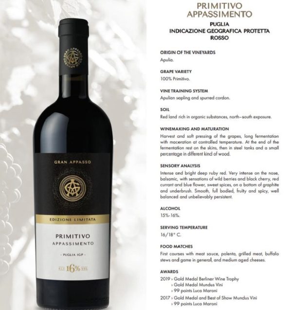 thong-tin-ruou-vang-appassimento-primitivo Gran Appasso Primitivo