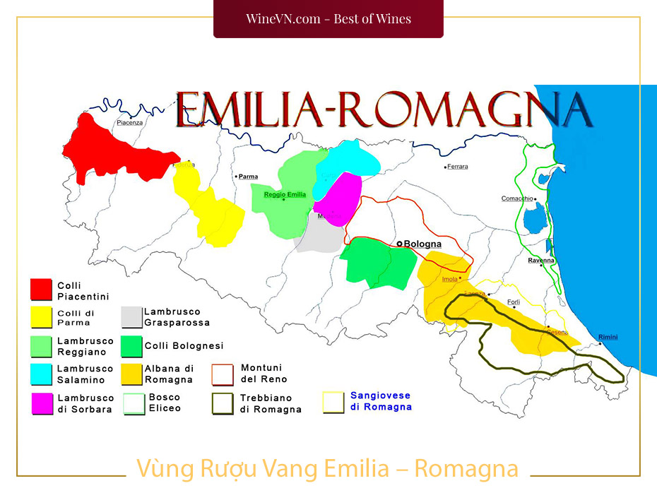 Vùng Rượu Vang Emilia – Romagna
