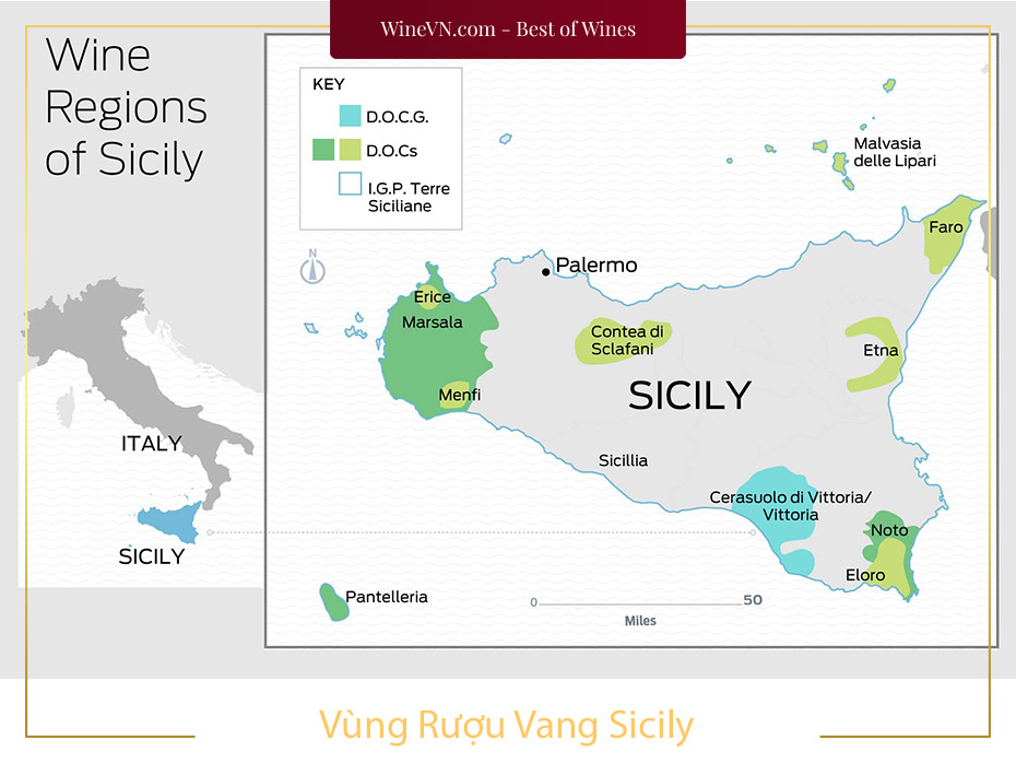Vùng Rượu Vang Sicily