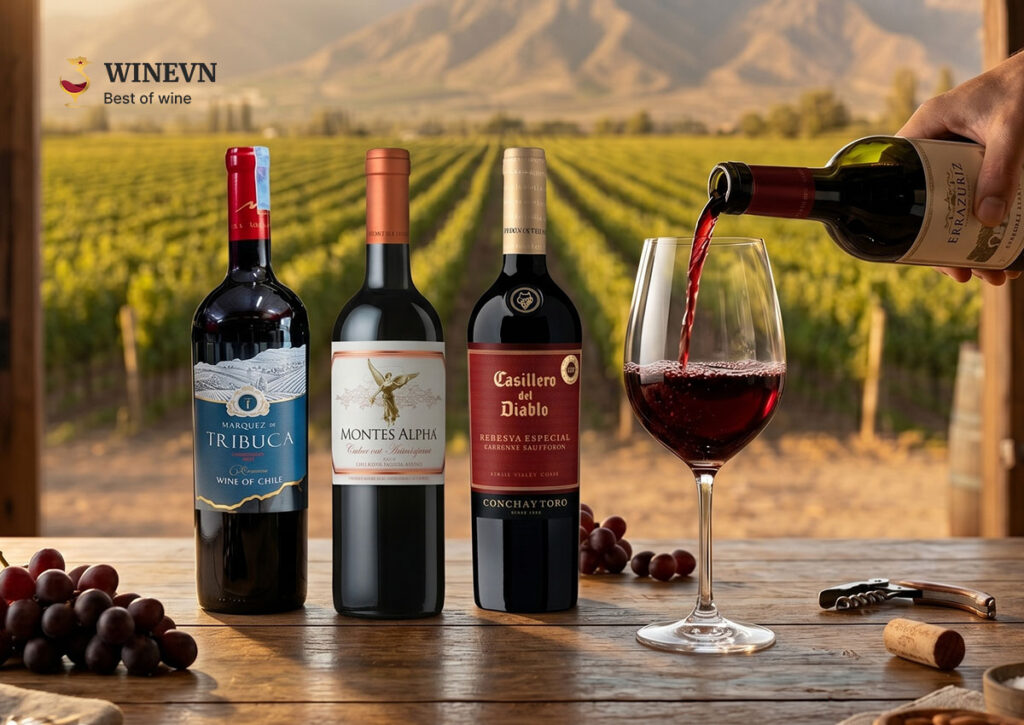 Rượu vang đỏ chile loại nào ngon
