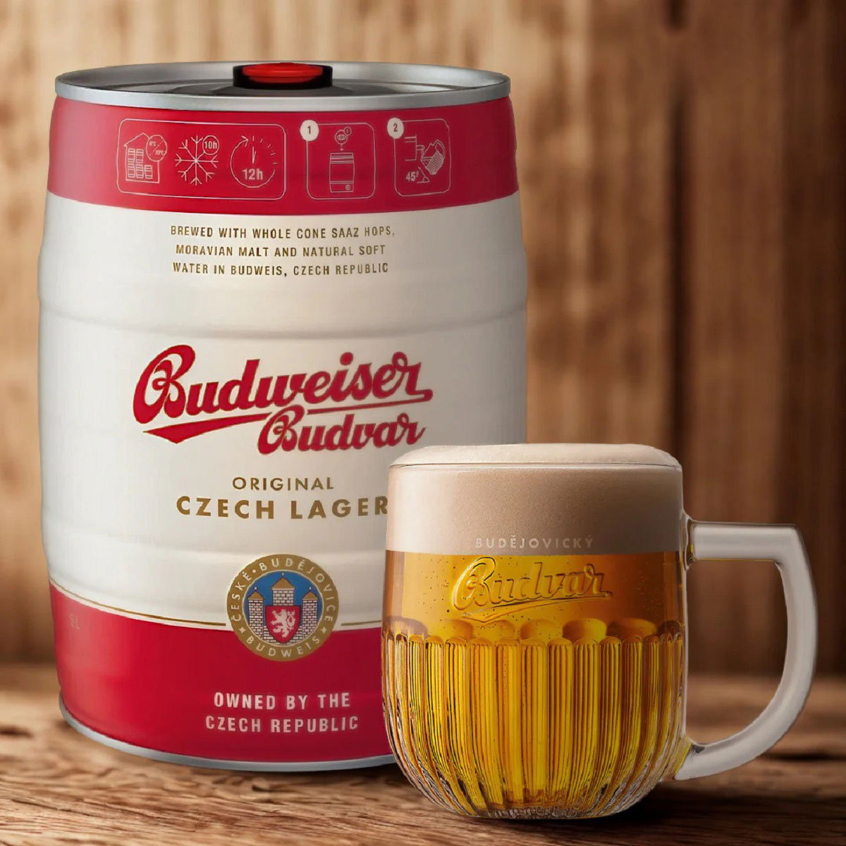 Bia Bom Budweiser Budvar Original 5L