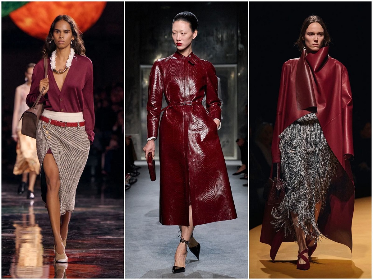 ứng dụng màu rượu vang trong thời trang