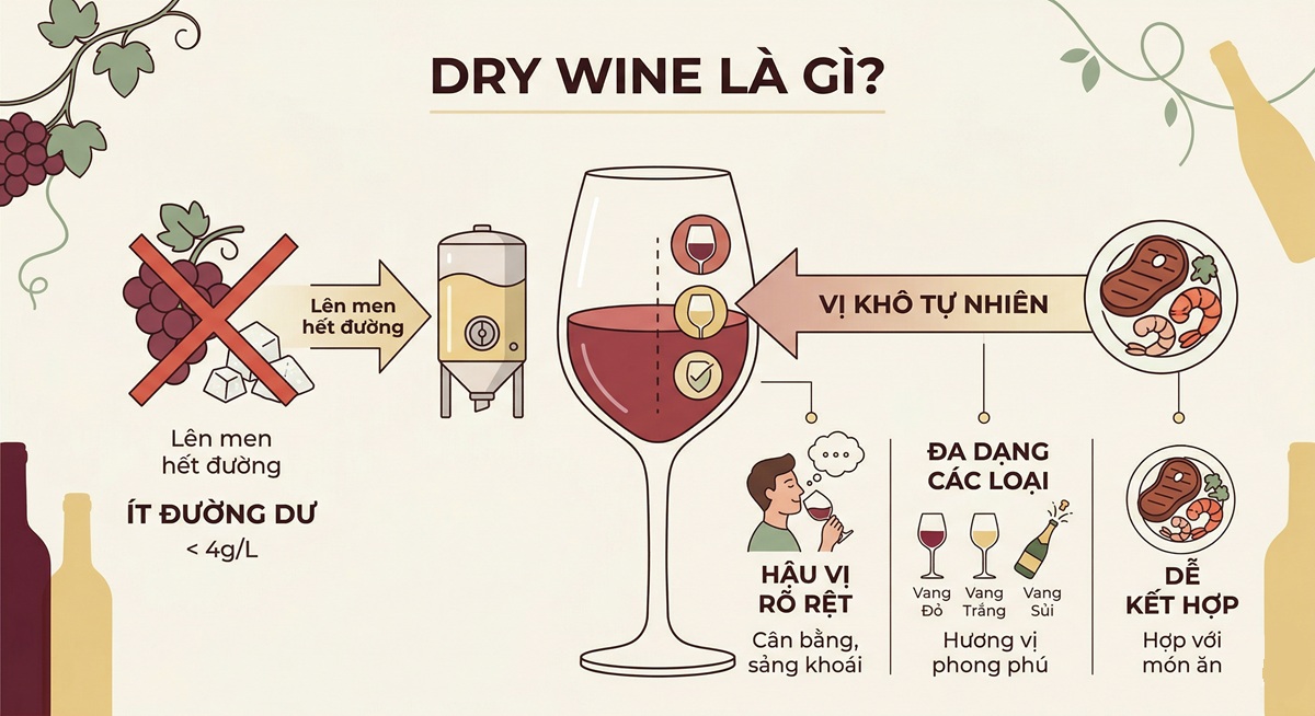 Dry wine là gì