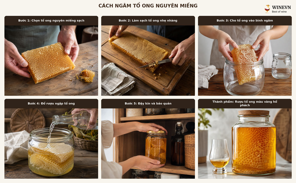Cách ngâm tổ ong nguyên miếng