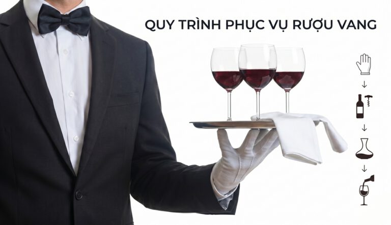 Quy trình phục vụ rượu vang