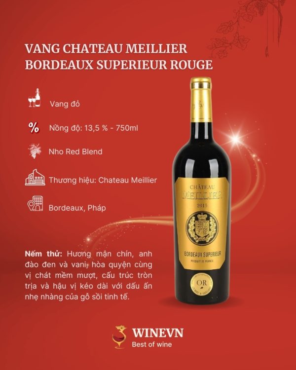 Chateau Meillier Bordeaux Superieur Rouge Chateau Meillier Bordeaux Superieur Rouge