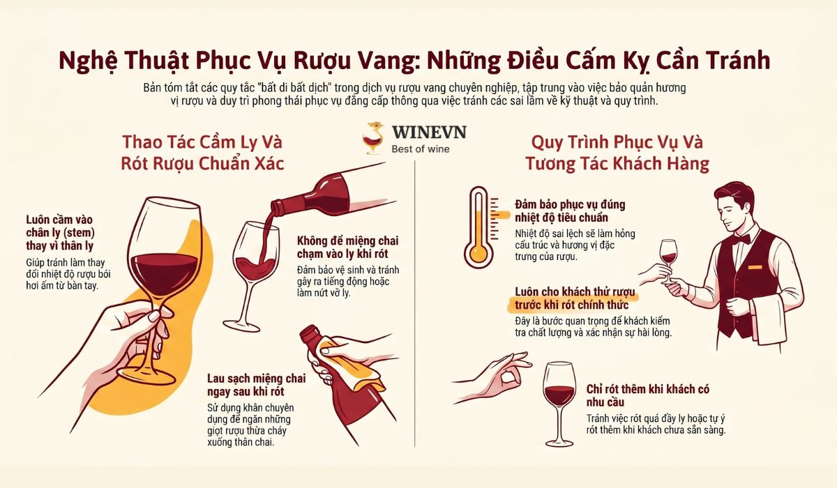 Nghệ thuật phục vụ rượu vang