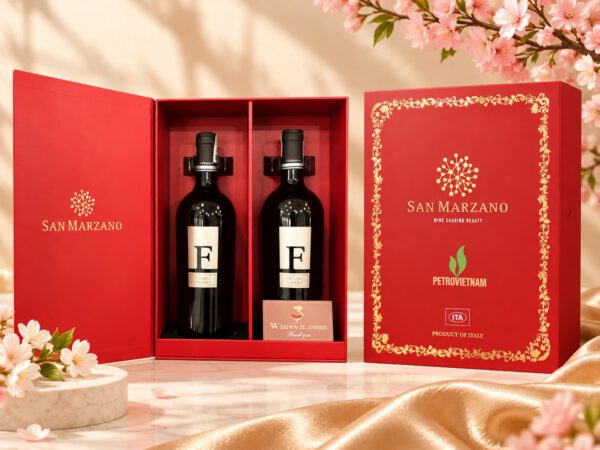 Bộ quà tặng 2 chai rượu vang F