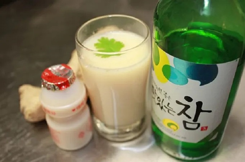 Cách pha rượu Yogurt Soju