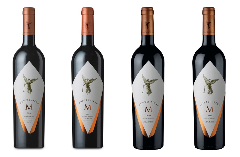 Các chai Montes Alpha M theo từng niên vụ