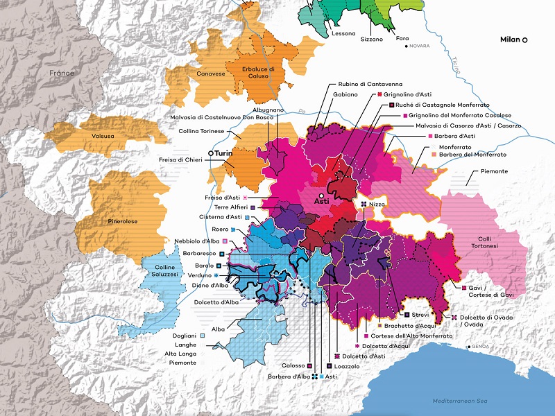 Bản đồ rượu vang Piedmont