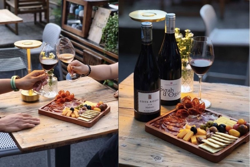 Uống rượu vang tại J'De Wine & More