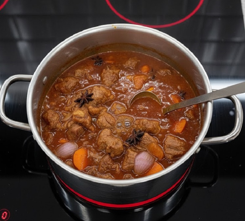 nấu bò sốt rượu vang không cần rượu