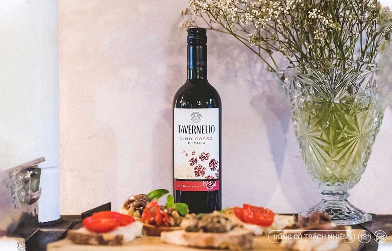 rượu vang giá rẻ dưới 200k Tavernello Vino Rosso D'italia