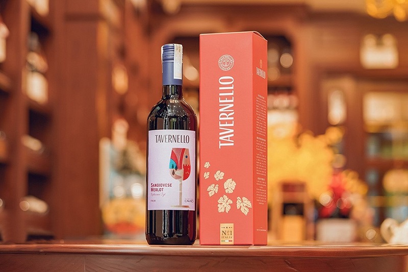 rượu vang giá rẻ dưới 200k Tavernello Rubicone Sangiovese Merlot 