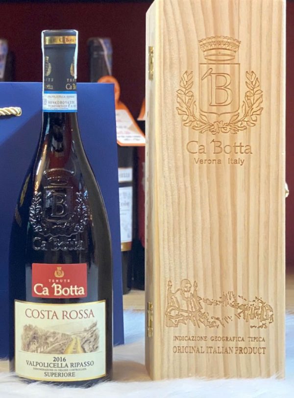 Hộp Quà Rượu Vang Ca’ Botta Costa Rossa Valpolicella Ripasso