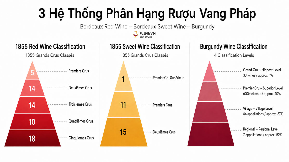 Các hệ thống phân hạng rượu vang Pháp theo vùng