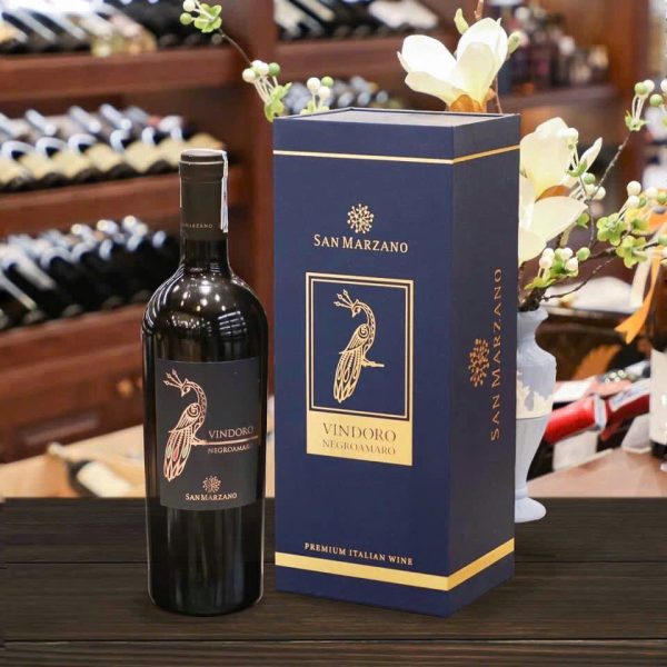 Hộp Quà Rượu Vang Con Công Vindoro Negroamaro