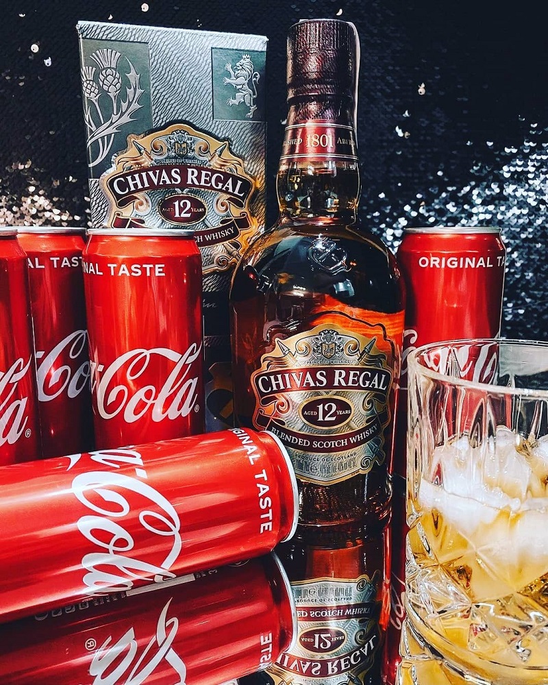 cách pha rượu chivas 18 với coca