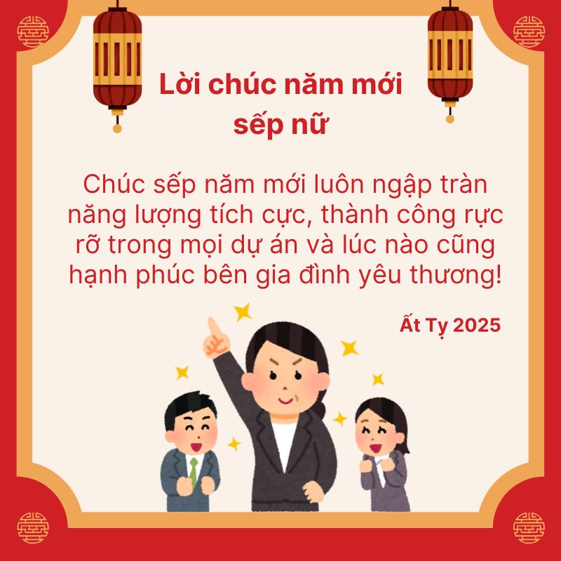 chúc tết sếp nữ