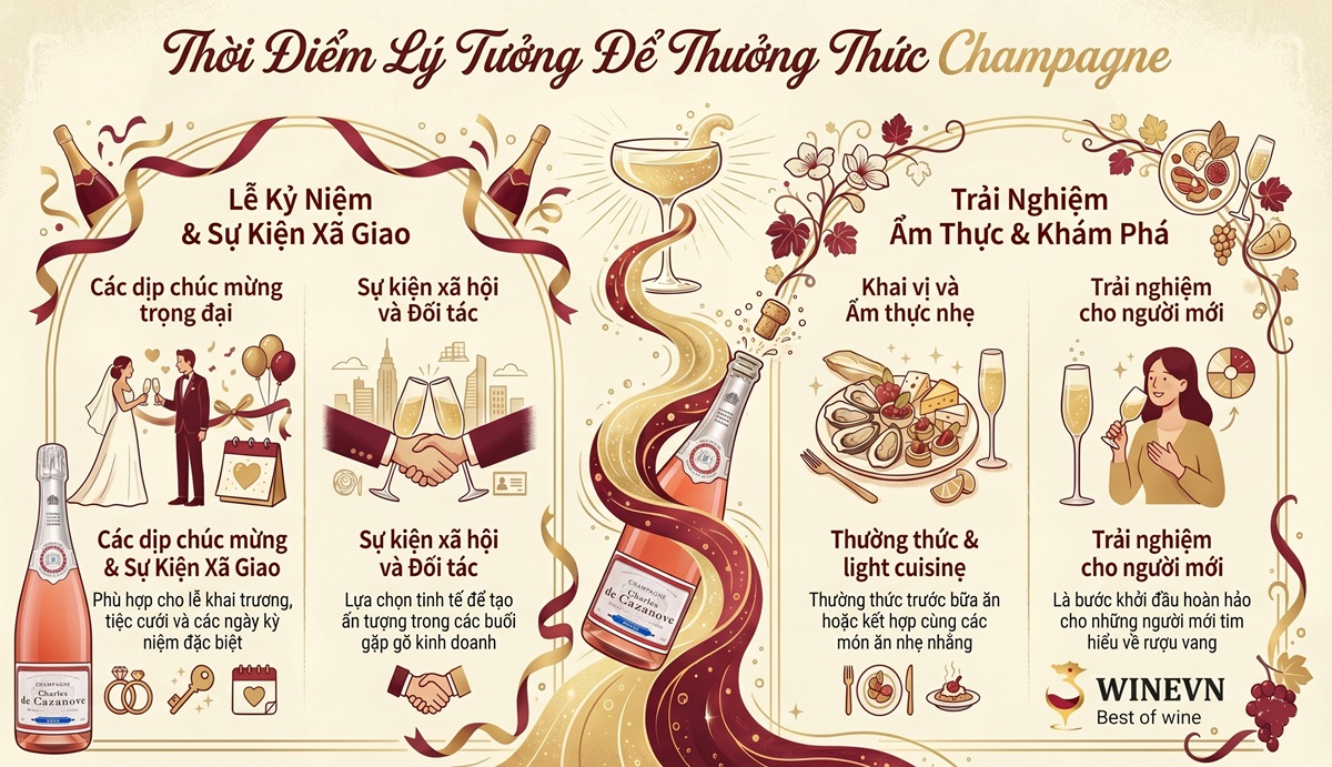 Khi nào nên uống Champagne