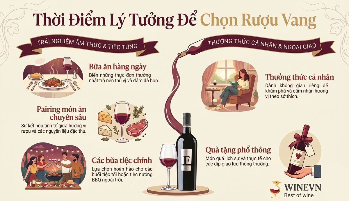 Khi nào nên chọn rượu vang