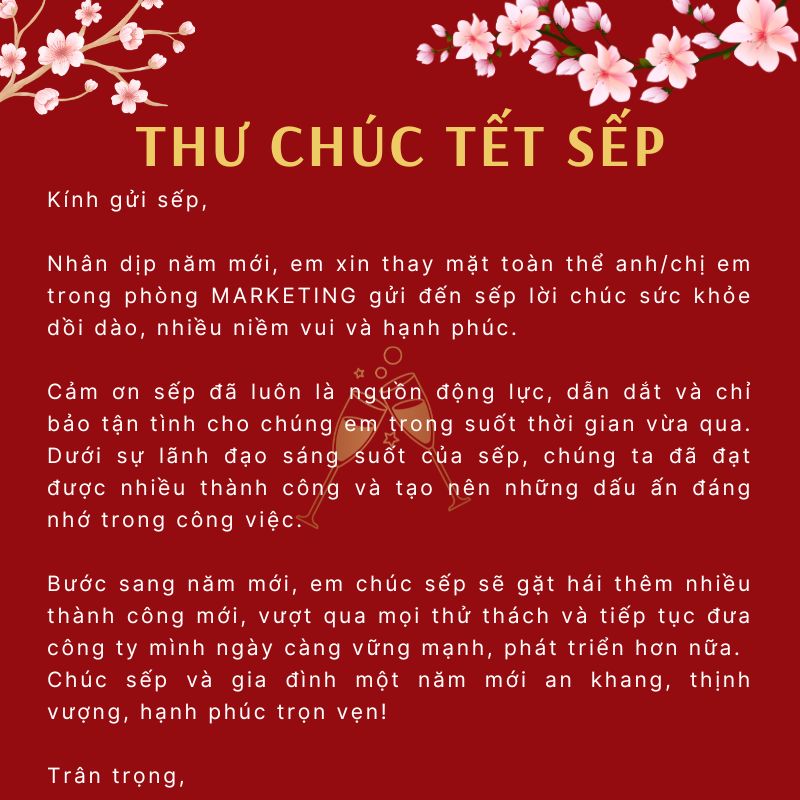 lời chúc tết hay dành cho sếp