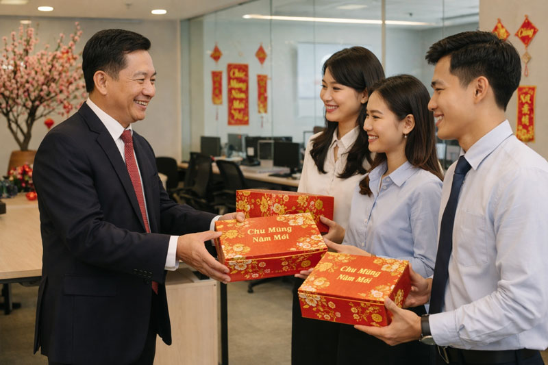 Chúc tết nhân viên ngày nào